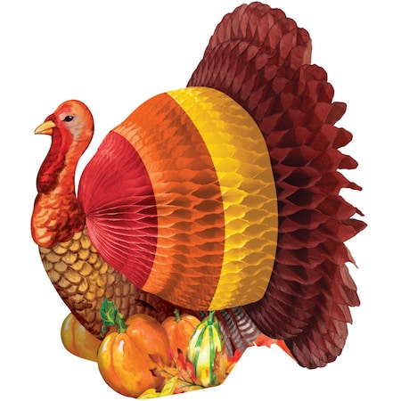 Creative Converting 6" 6" Turkey Thanksgiving Centerpiece PK12, 12PK 353004